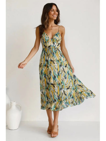 Summer Printed Dress - FestiVibe