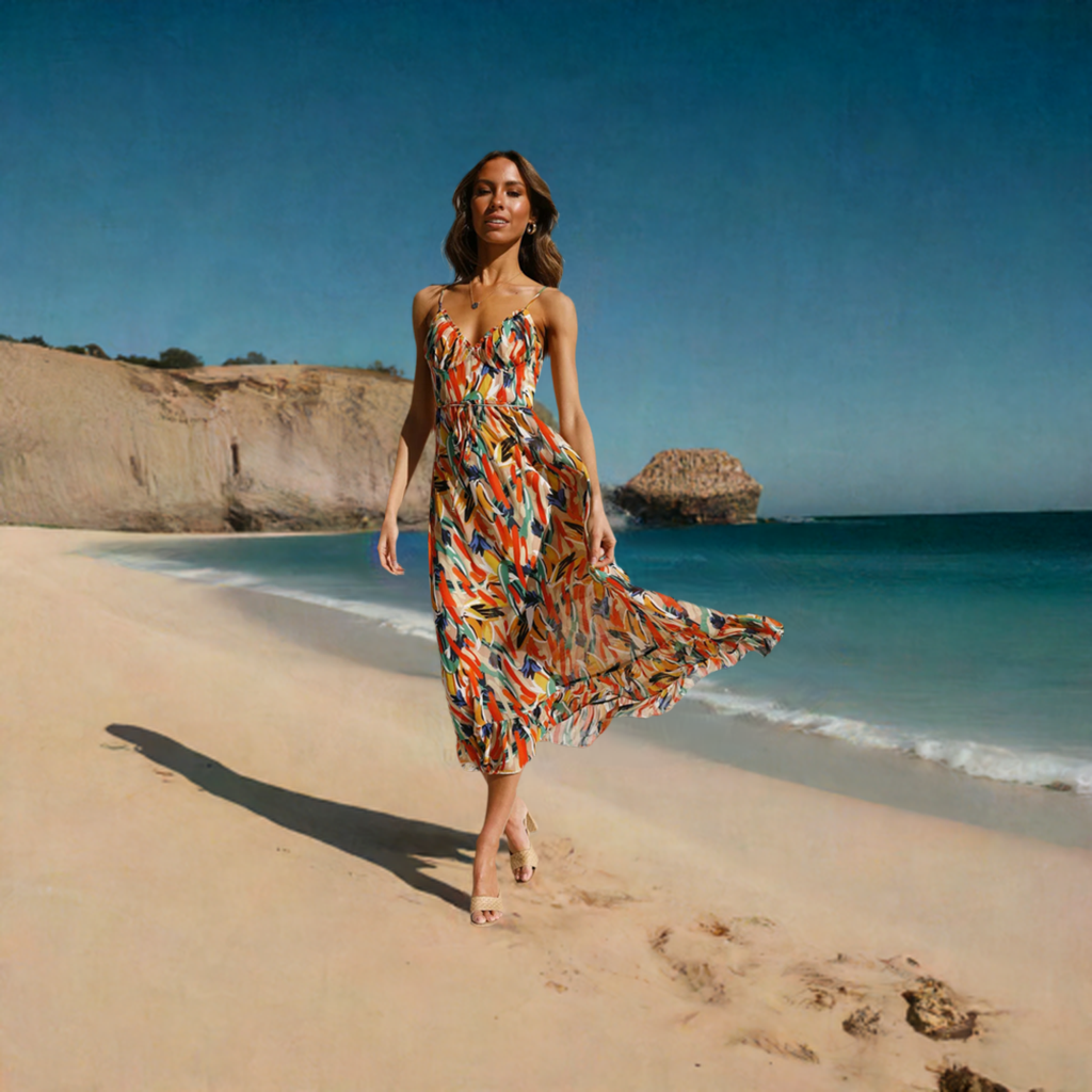 Summer Printed Dress - FestiVibe